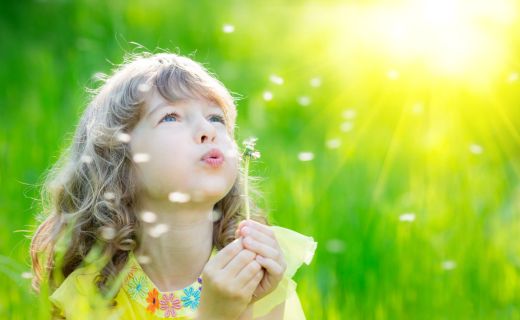 blowing dandelions